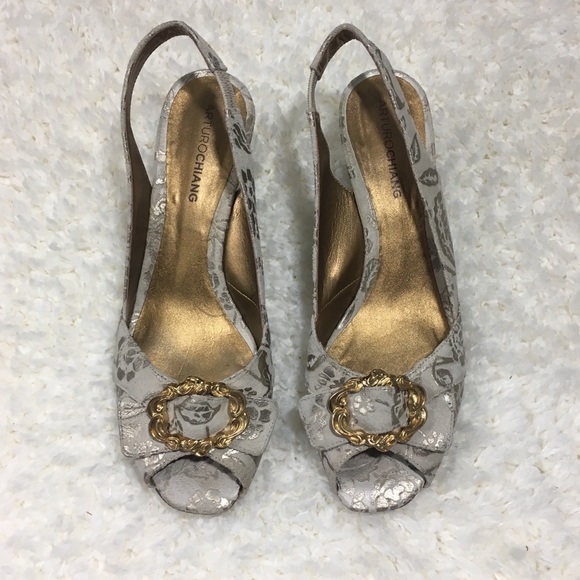 Arturo Chiang Shoes - Arturo Chiang | Floral Suede Wedges